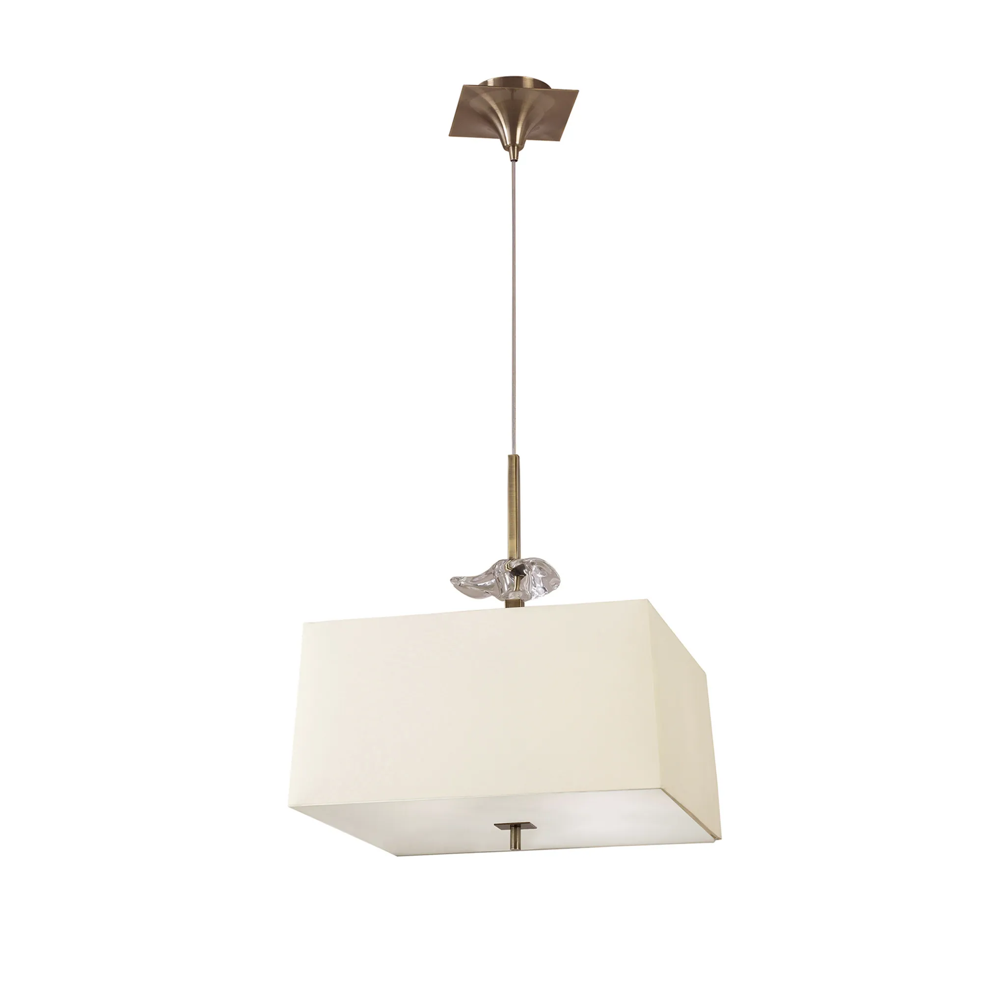 M0784AB  Akira AB Square Pendant 4 Light